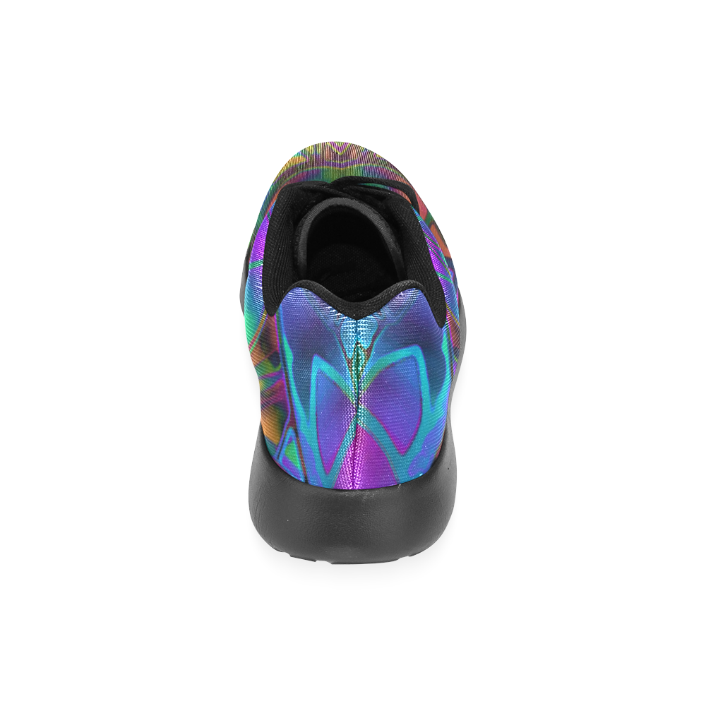 Floral Fractal Art G308 Men’s Running Shoes (Model 020)