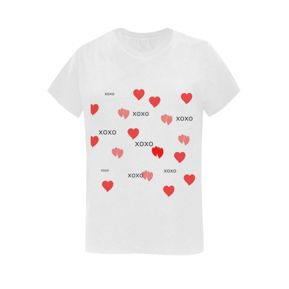 xoxo Women's T-Shirt in USA Size (Two Sides Printing)