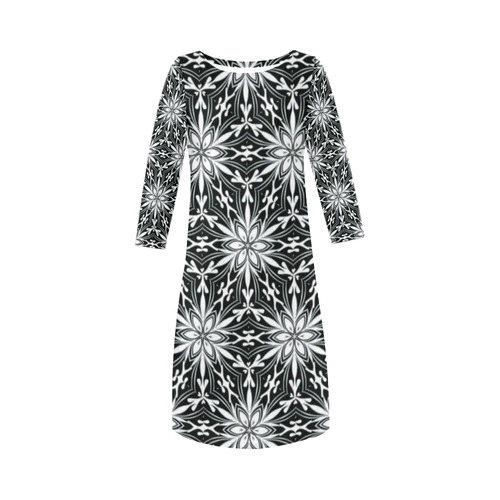 Stunning black and white 17 Round Collar Dress (D22)