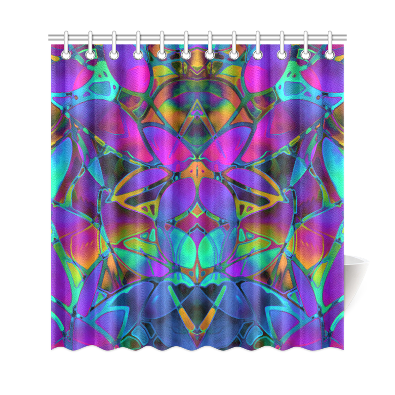 Floral Fractal Art G308 Shower Curtain 69"x72"