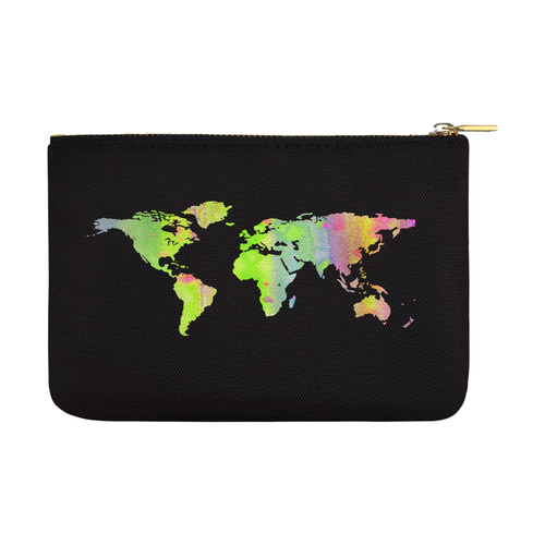 World Map Carry-All Pouch 12.5''x8.5''