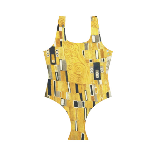 Gustav Klimt The Kiss Vest One Piece Swimsuit (Model S04)