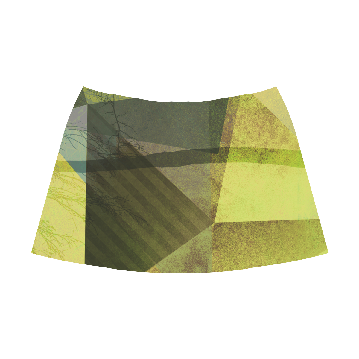 P24-G2_Trees and Triangles_ Mnemosyne Women's Crepe Skirt (Model D16)