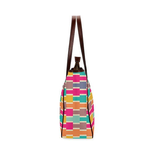 Connected colorful rectangles Classic Tote Bag (Model 1644)