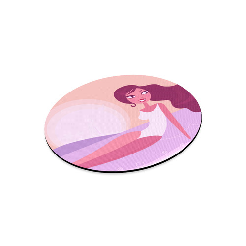 New in Shop : New designers Mouse Pad with Mare Girl Round Mousepad