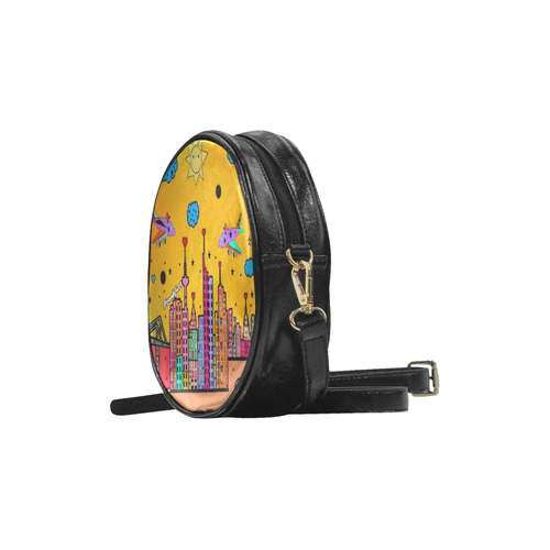 Frankfurt Popart by Nico Bielow Round Sling Bag (Model 1647)