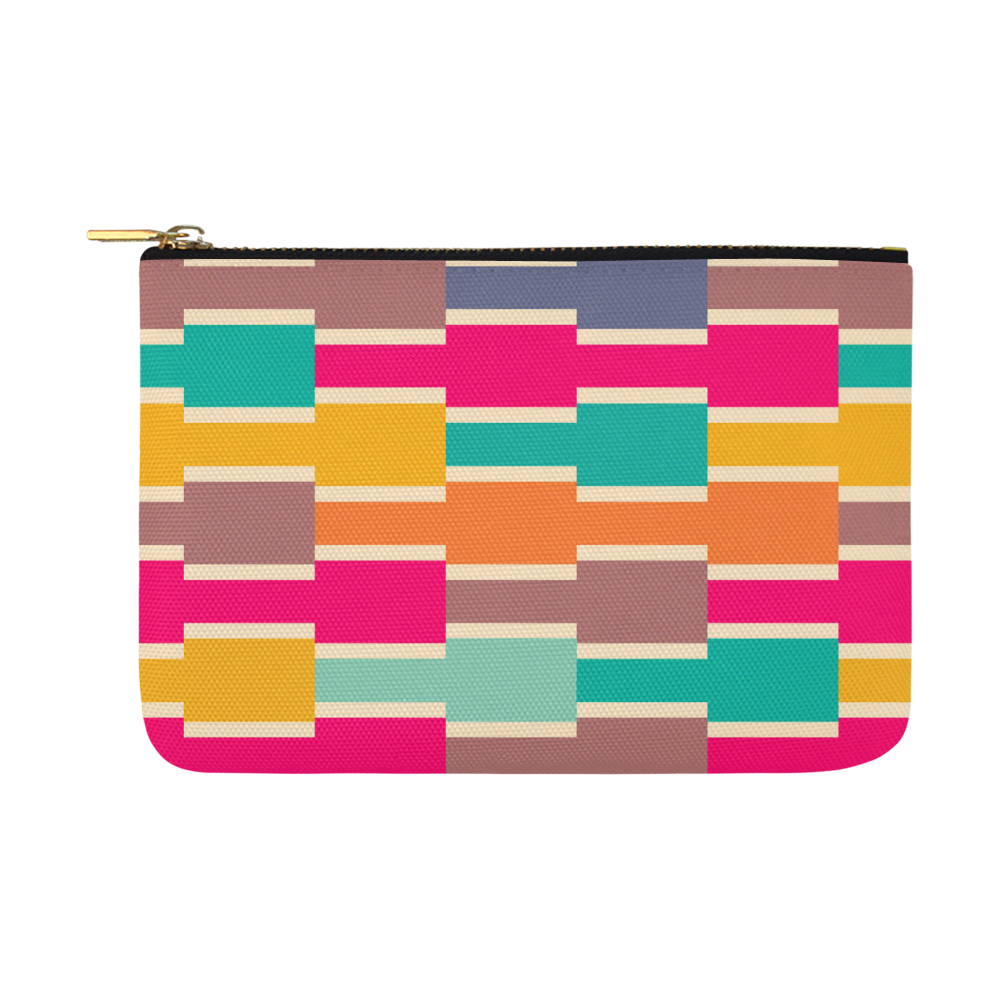 Connected colorful rectangles Carry-All Pouch 12.5''x8.5''