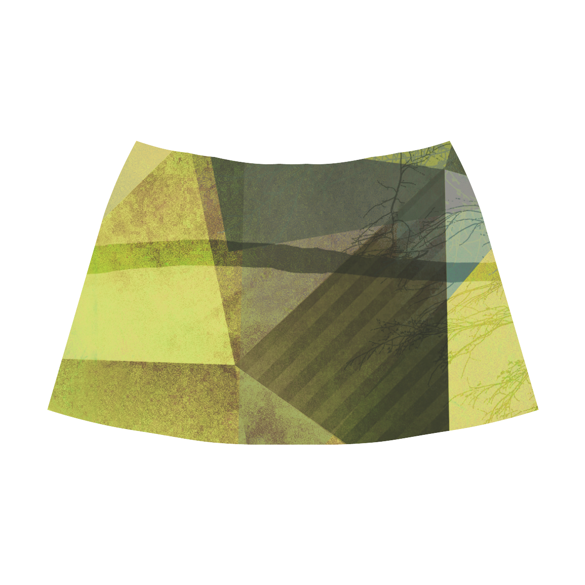 P24-G2_Trees and Triangles_ Mnemosyne Women's Crepe Skirt (Model D16)