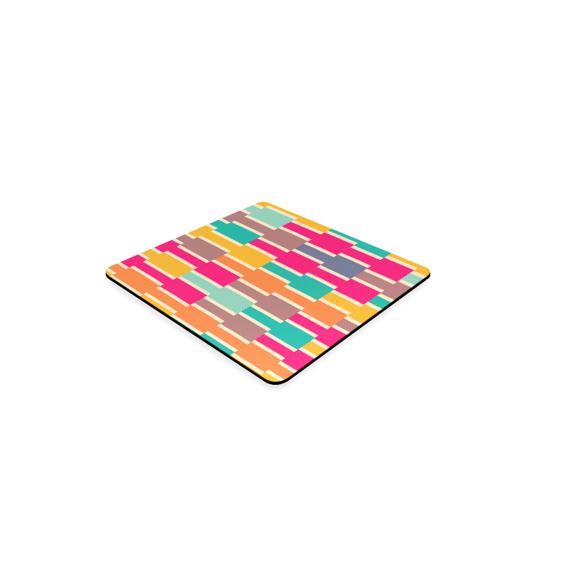 Connected colorful rectangles Square Coaster