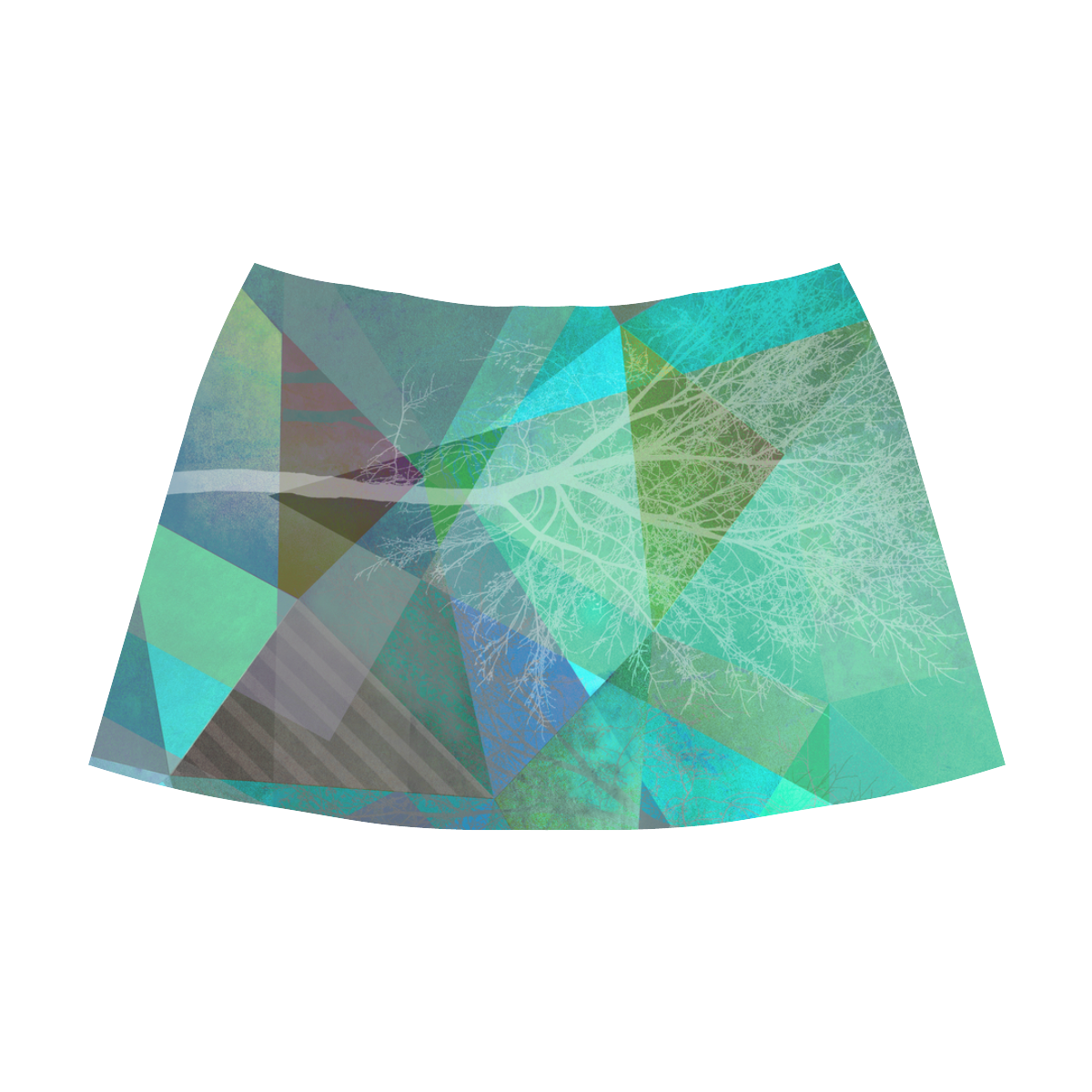 Beautiful P19_Trees and Triangles_ Mnemosyne Women's Crepe Skirt (Model D16)