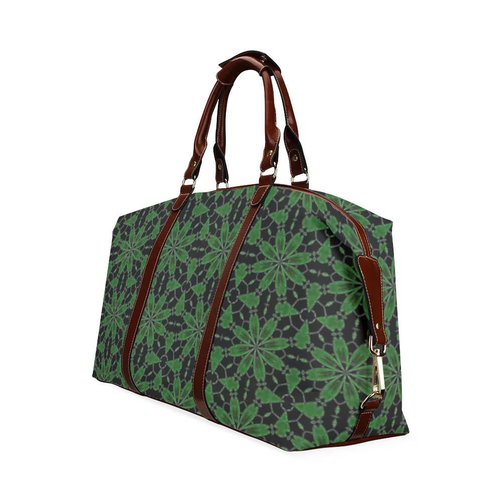 Black and Green Classic Travel Bag (Model 1643) Remake