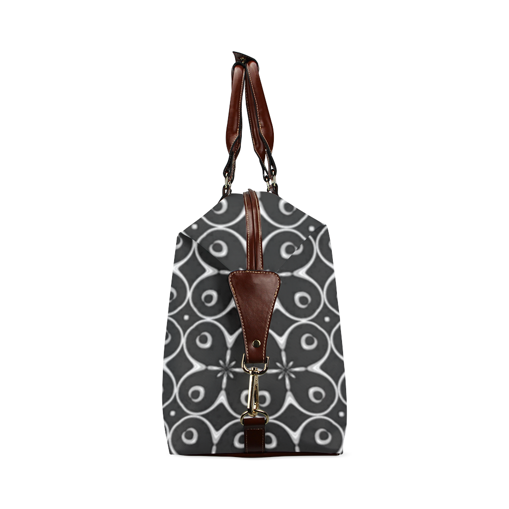 Black and Gray Abstract Classic Travel Bag (Model 1643) Remake