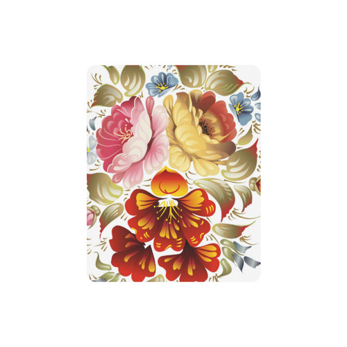 Vintage Folk Art Floral Flower Rectangle Mousepad
