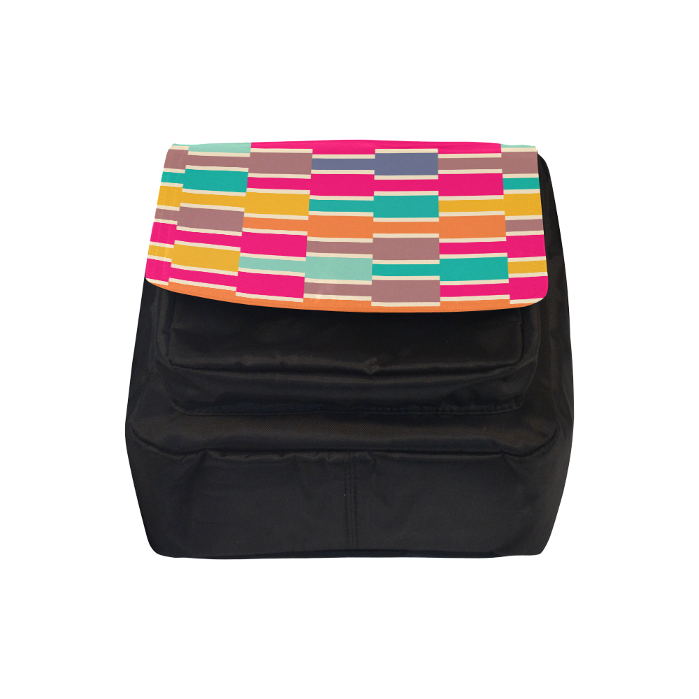 Connected colorful rectangles Crossbody Nylon Bags (Model 1633)