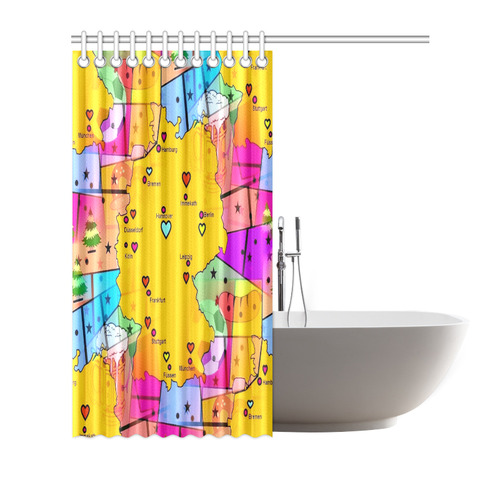 Deutschland Popart by Nico Bielow Shower Curtain 72"x72"