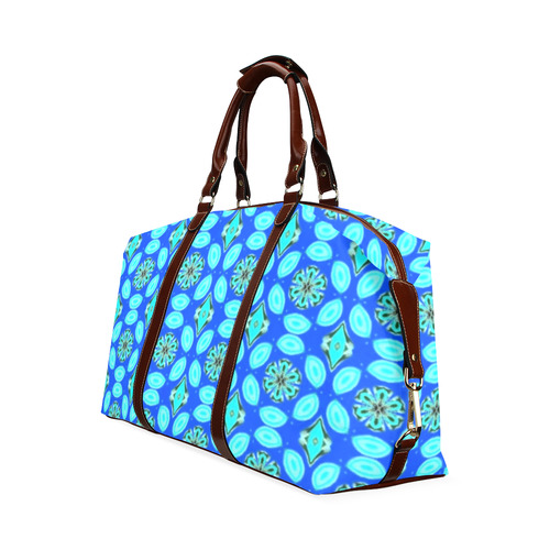 Aqua Blue Abstract Classic Travel Bag (Model 1643) Remake