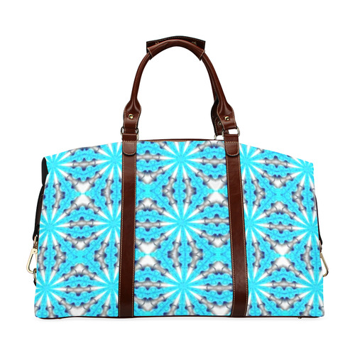 Bright Blue Star Classic Travel Bag (Model 1643) Remake