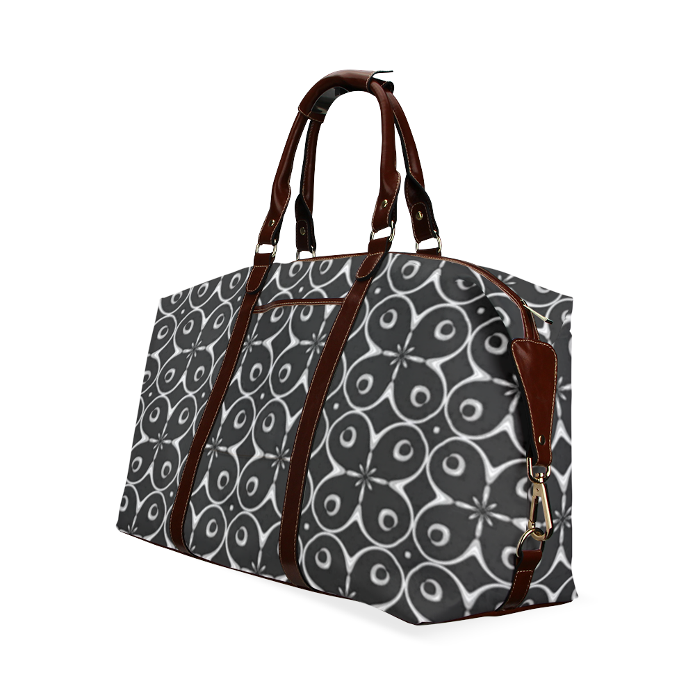 Black and Gray Abstract Classic Travel Bag (Model 1643) Remake