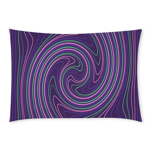 Twisty Colours and Lines Custom Rectangle Pillow Case 20x30 (One Side)