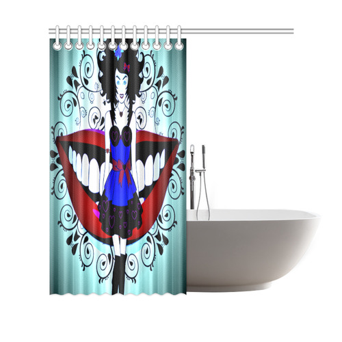 uptight-alice-playing-queen-of hearts shower1 Shower Curtain 69"x70"
