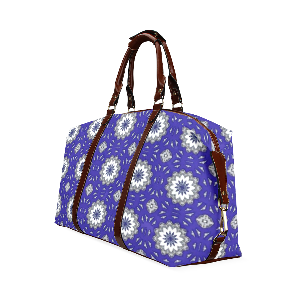 Blue Geometric Classic Travel Bag (Model 1643) Remake