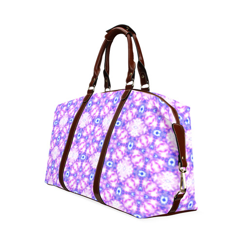 White Lavender Geometric Classic Travel Bag (Model 1643) Remake