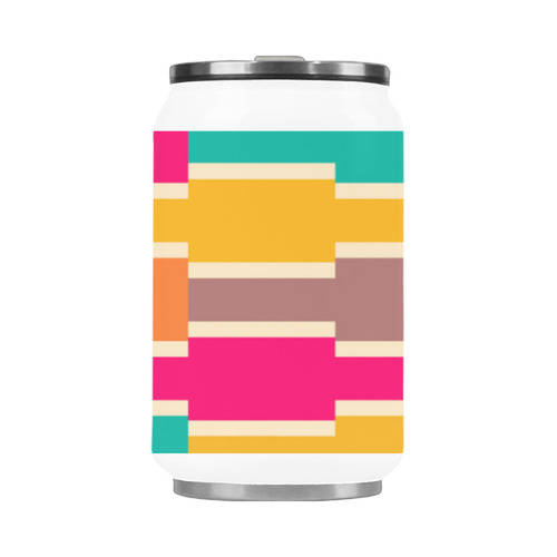 Connected colorful rectangles Stainless Steel Vacuum Mug (10.3OZ)