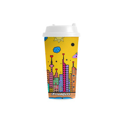 Frankfurt Popart by Nico Bielow Double Wall Plastic Mug