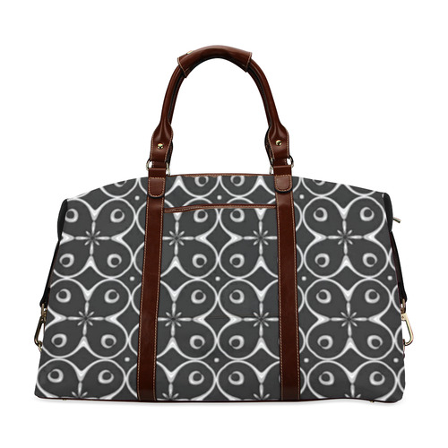 Black and Gray Abstract Classic Travel Bag (Model 1643) Remake