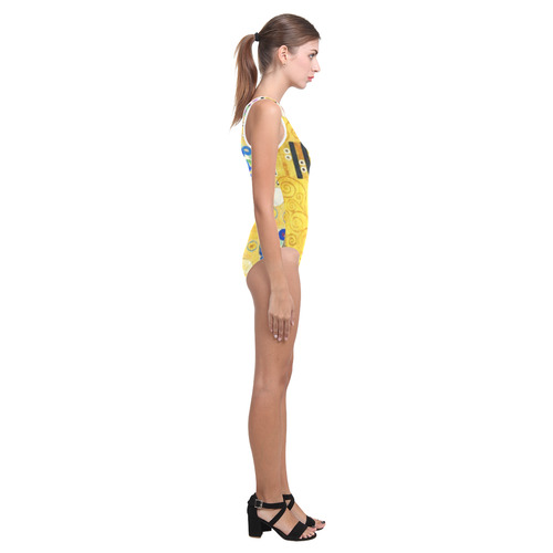 Gustav Klimt The Kiss Vest One Piece Swimsuit (Model S04)