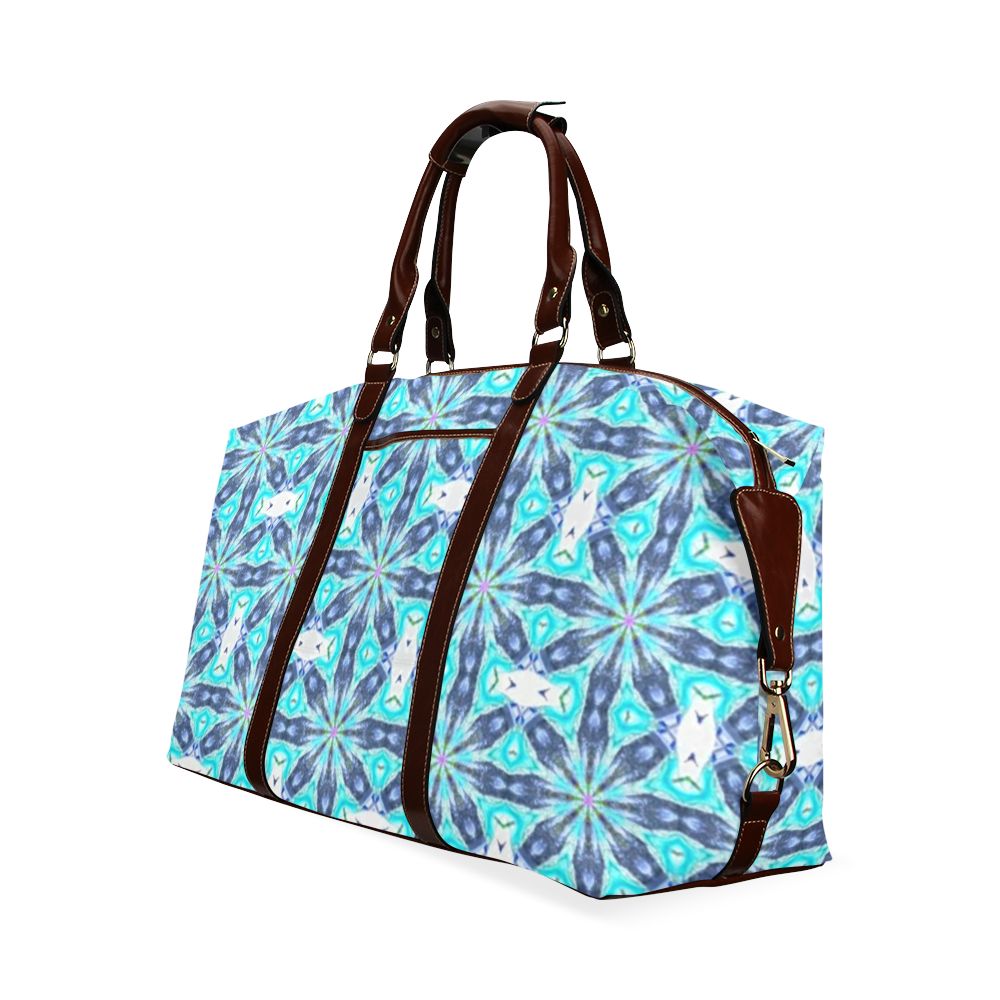Blue Pinwheel Classic Travel Bag (Model 1643) Remake