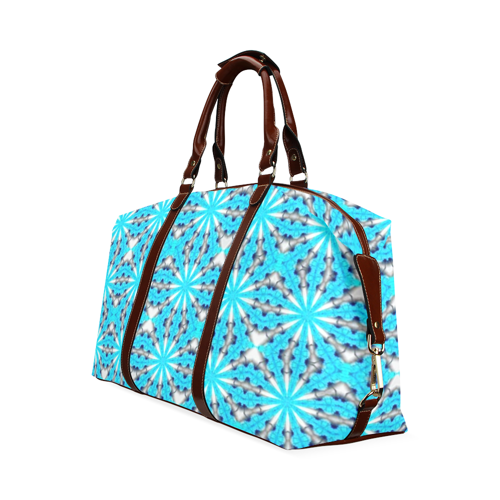 Bright Blue Star Classic Travel Bag (Model 1643) Remake