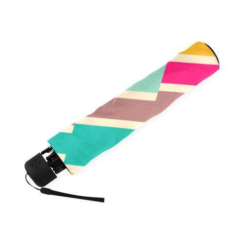 Connected colorful rectangles Foldable Umbrella (Model U01)