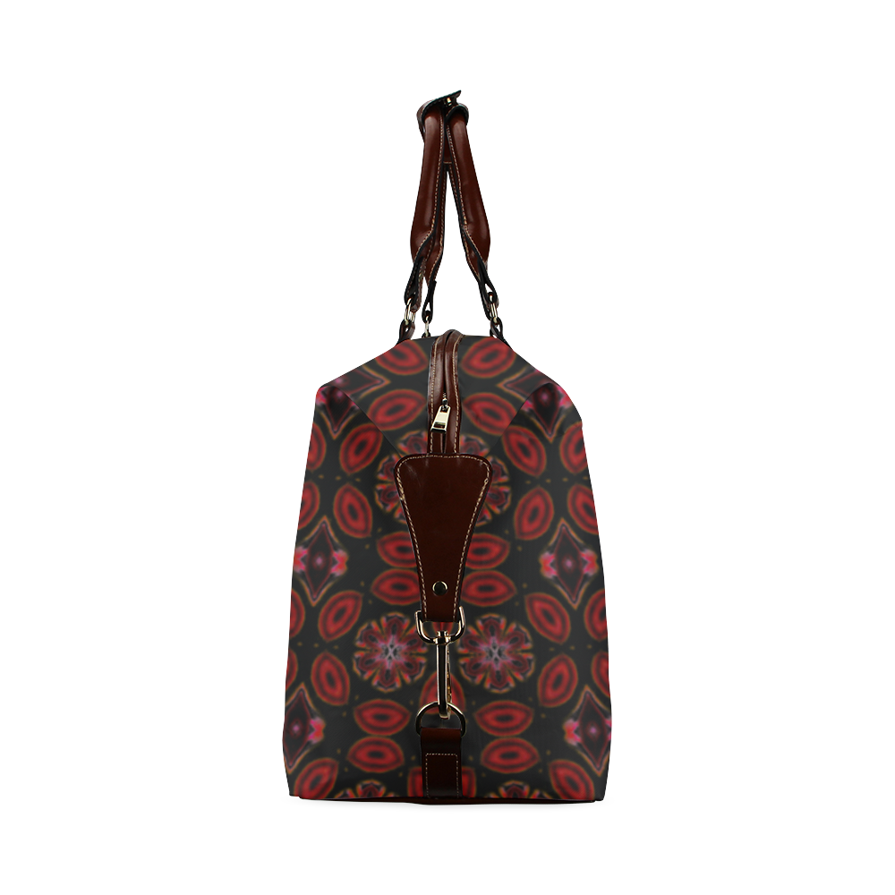 Black and Red Abstract Classic Travel Bag (Model 1643) Remake
