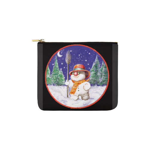 Snowman Carry-All Pouch 6''x5''