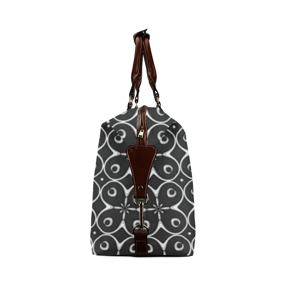 Black and Gray Abstract Classic Travel Bag (Model 1643) Remake