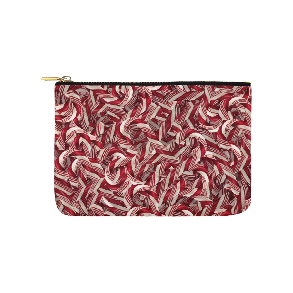 Candy Cane Pouch Carry-All Pouch 9.5''x6''