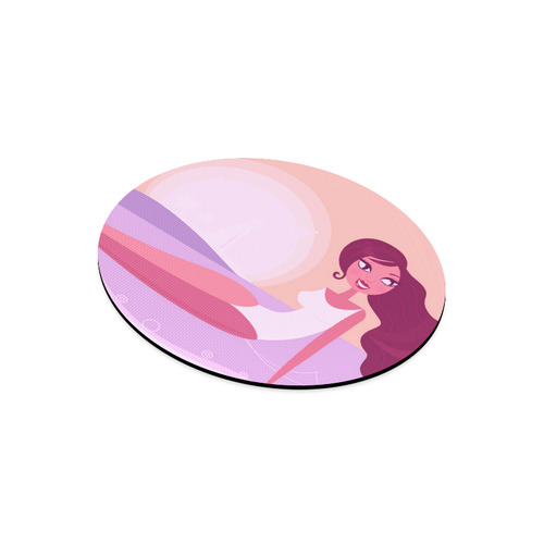 New in Shop : New designers Mouse Pad with Mare Girl Round Mousepad