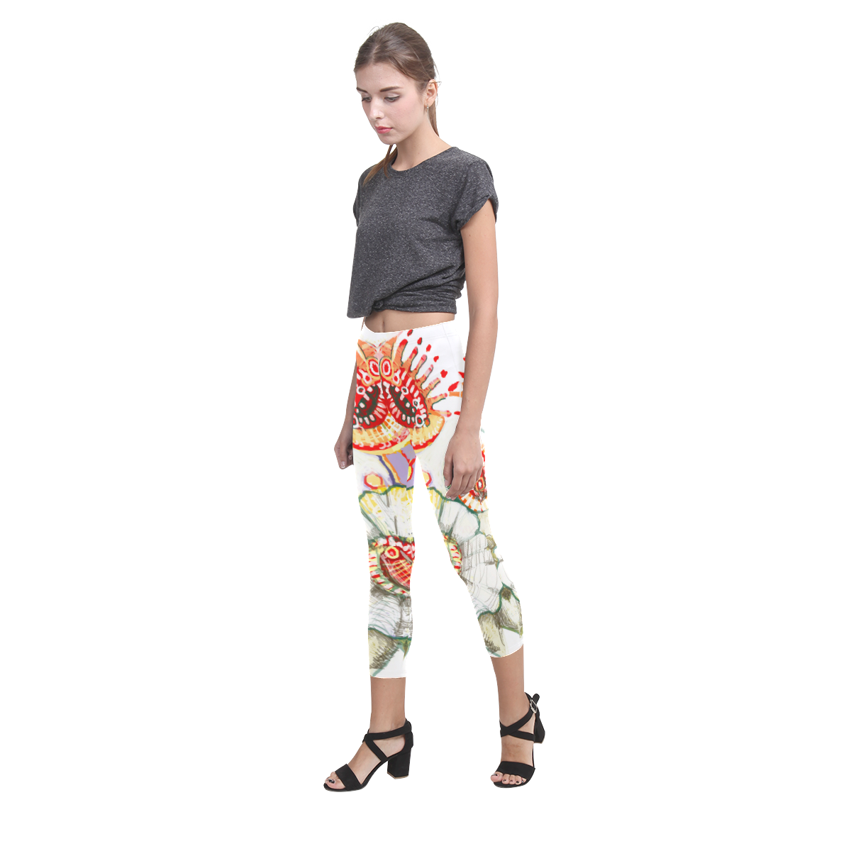 flores precolombinas Capri Legging (Model L02)