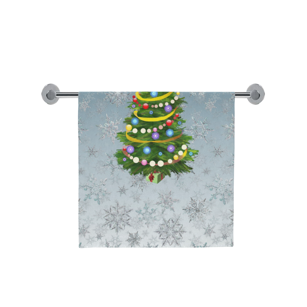 Christmas Tree, snowflakes Bath Towel 30"x56"