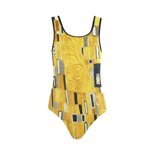 Gustav Klimt The Kiss Vest One Piece Swimsuit (Model S04)