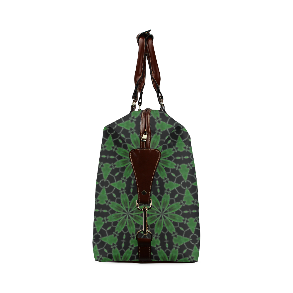 Black and Green Classic Travel Bag (Model 1643) Remake