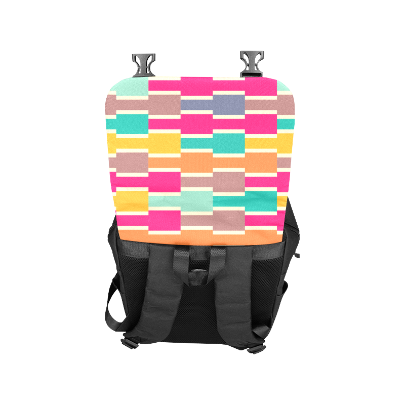 Connected colorful rectangles Casual Shoulders Backpack (Model 1623)