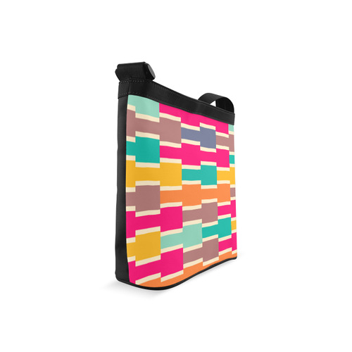 Connected colorful rectangles Crossbody Bags (Model 1613)