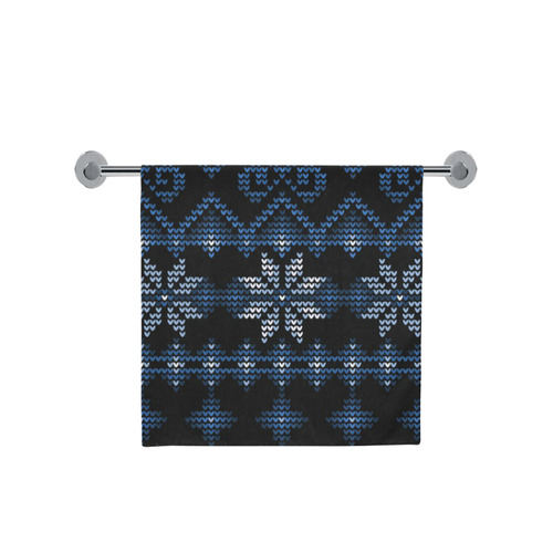Ugly Christmas Sweater Faux Knit blue Bath Towel 30"x56"