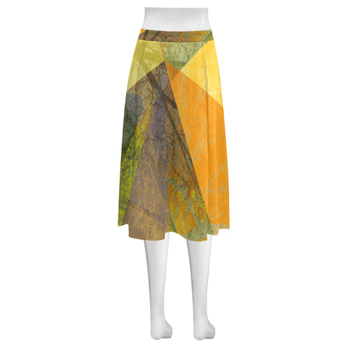 P24-F_Trees and Triangles_ Mnemosyne Women's Crepe Skirt (Model D16)