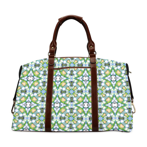 White Green and Yellow Classic Travel Bag (Model 1643) Remake