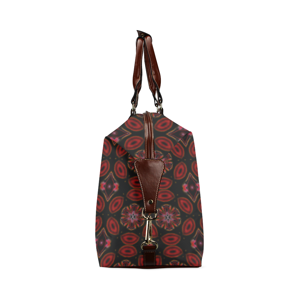 Black and Red Abstract Classic Travel Bag (Model 1643) Remake