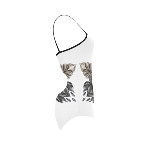 Diamond Lotus White Strap Swimsuit ( Model S05)