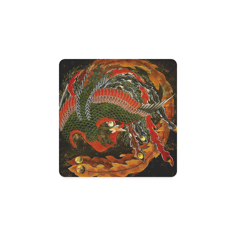 Hokusai Phoenix Firebird Goddess Japanese Square Coaster ID D1053315